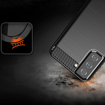 Puzdro pre Samsung Galaxy S21 5G G991, Techsuit, Karbón, Čierne