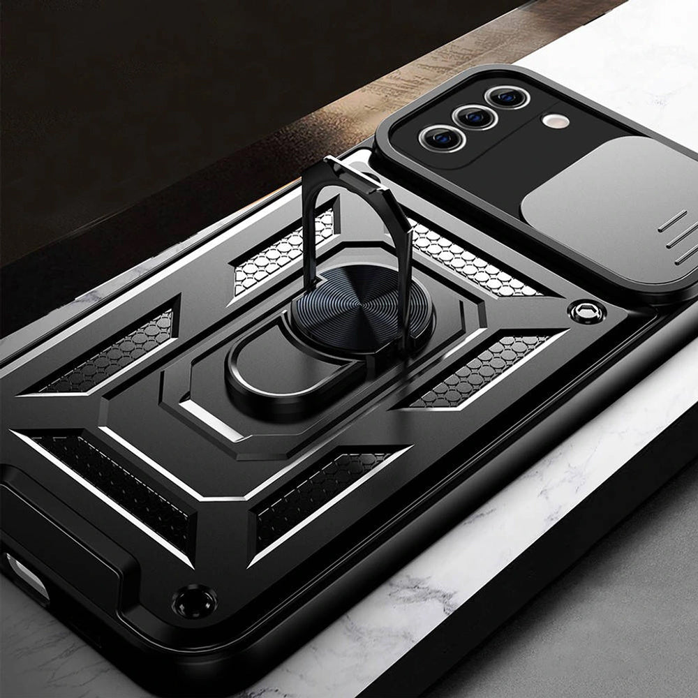 Puzdro pre Samsung Galaxy S21 FE 5G G990, Techsuit, CamShield, Čierne
