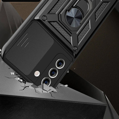 Puzdro pre Samsung Galaxy S21 FE 5G G990, Techsuit, CamShield, Čierne