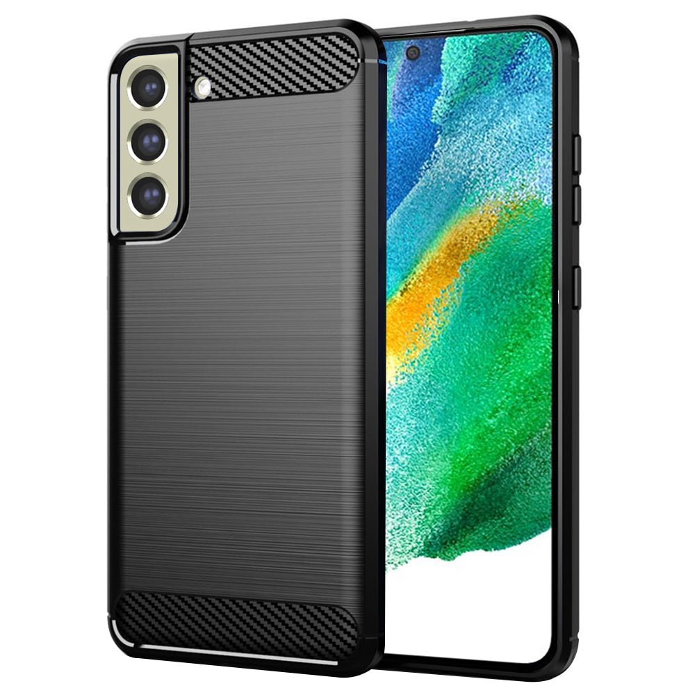 Puzdro pre Samsung Galaxy S21 FE 5G G990, Techsuit, Karbón, Čierne