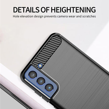 Puzdro pre Samsung Galaxy S21 FE 5G G990, Techsuit, Karbón, Čierne