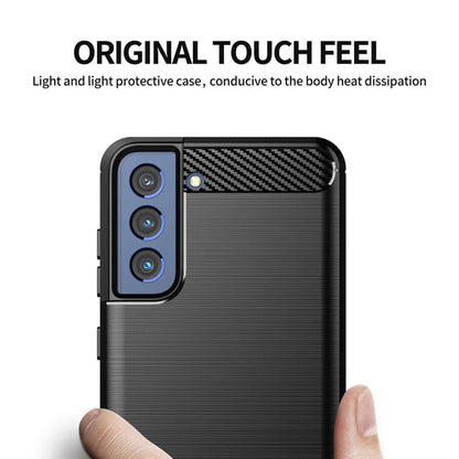 Puzdro pre Samsung Galaxy S21 FE 5G G990, Techsuit, Karbón, Čierne