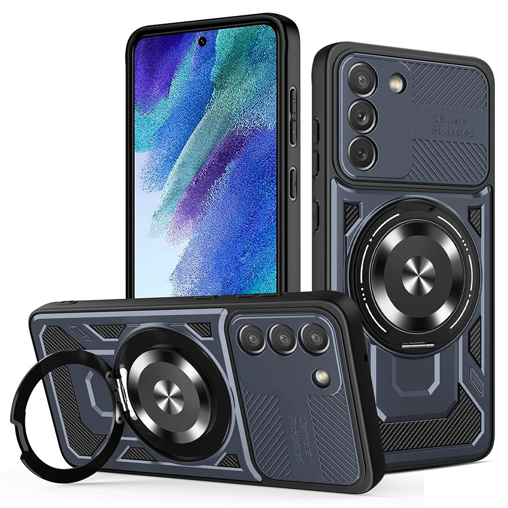 Puzdro pre Samsung Galaxy S21 FE 5G G990, Techsuit, RuggedCam, Modré