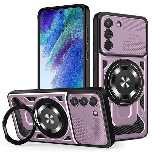 Puzdro pre Samsung Galaxy S21 FE 5G G990, Techsuit, RuggedCam, Fialové