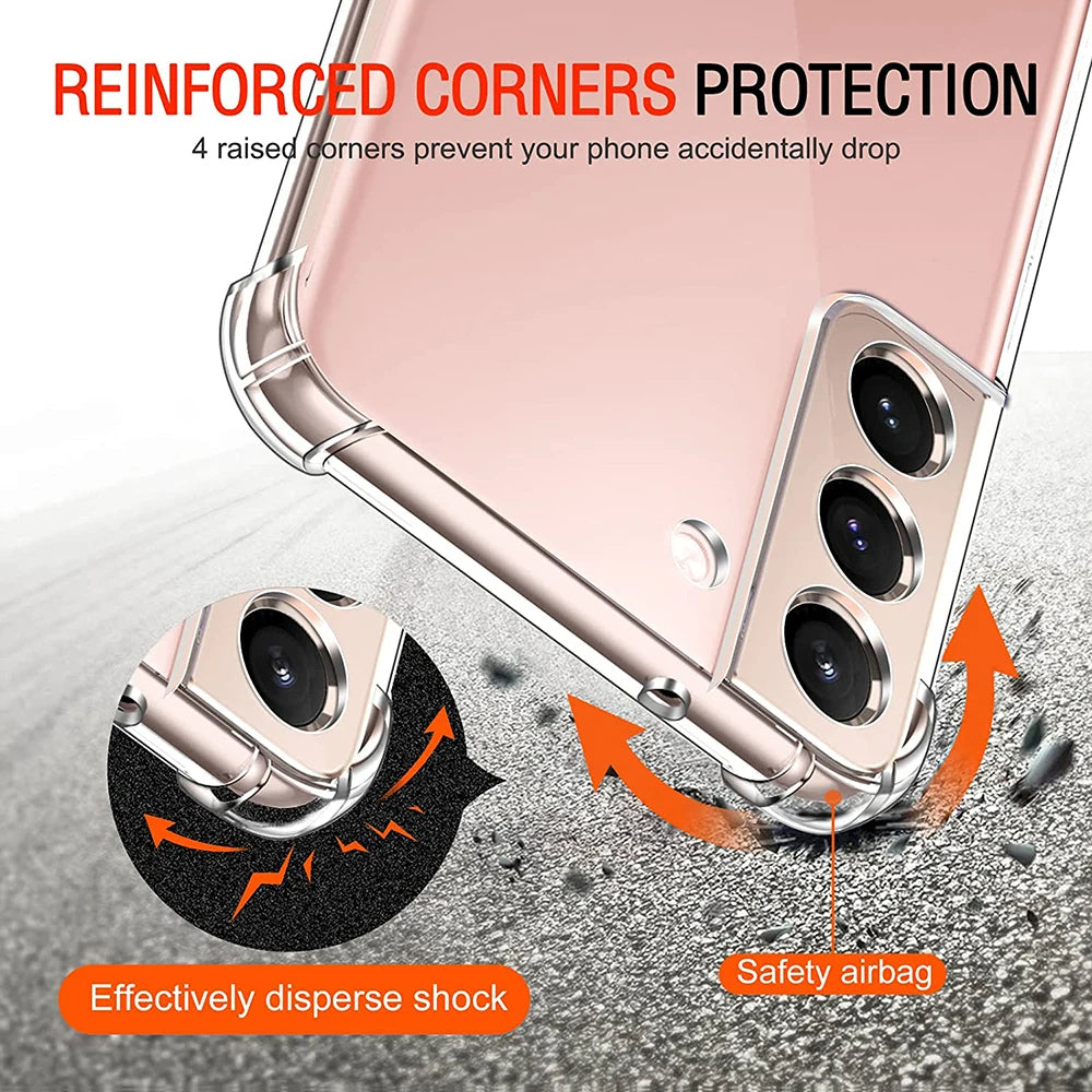 Case for Samsung Galaxy S21 FE 5G G990, Techsuit, Shockproof Clear, Transparent