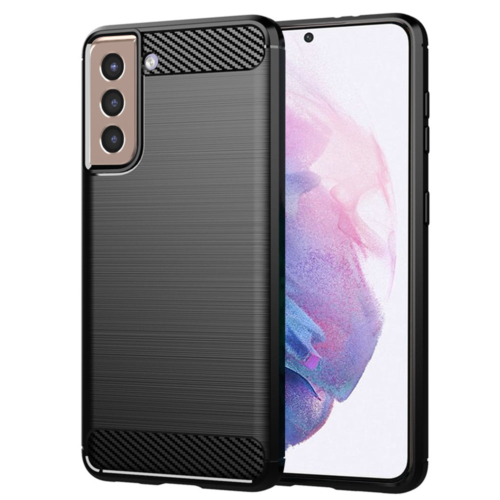 Puzdro pre Samsung Galaxy S21+ 5G G996, Techsuit, Karbón, Čierne