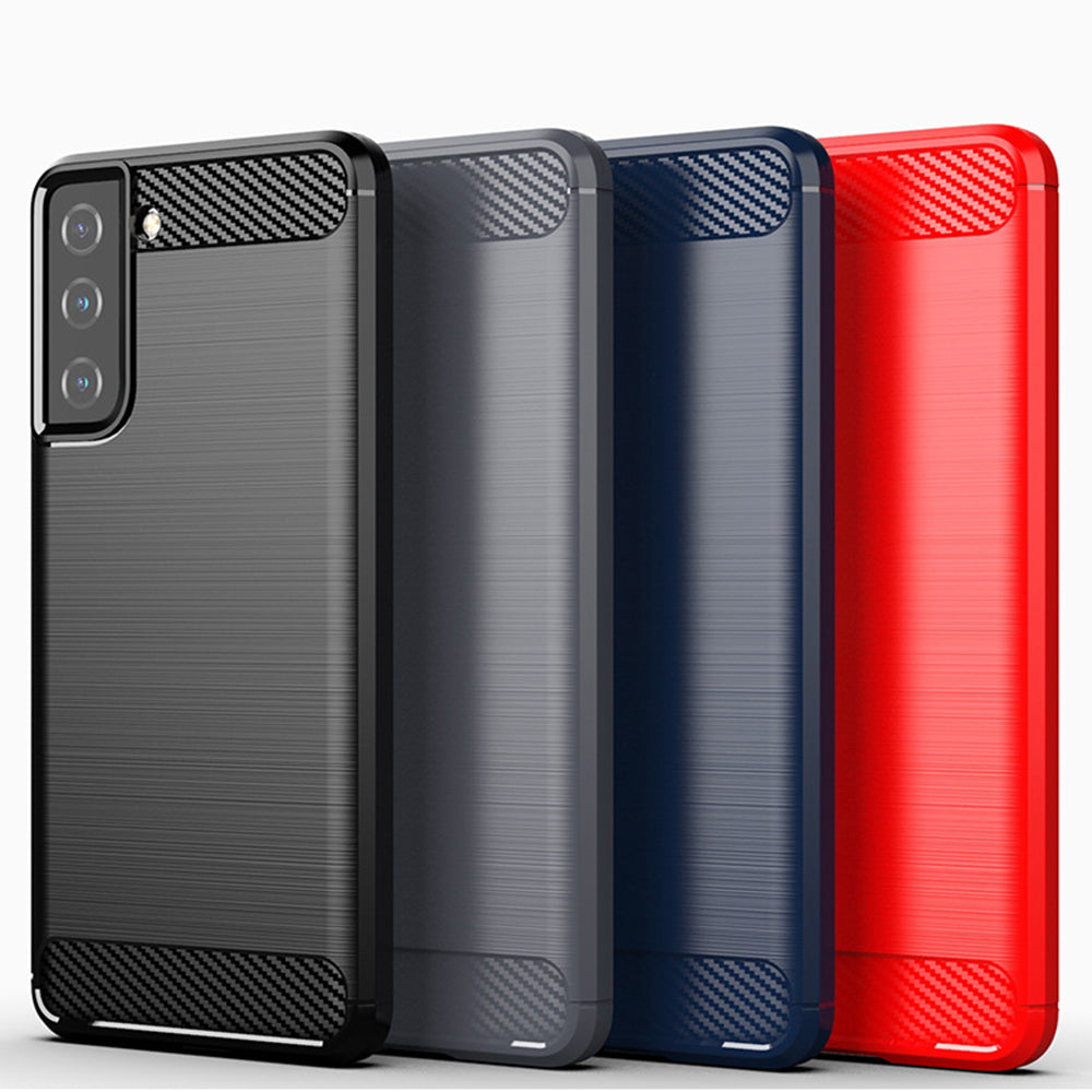 Puzdro pre Samsung Galaxy S21+ 5G G996, Techsuit, Karbón, Čierne