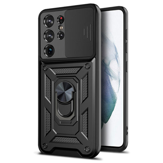 Puzdro pre Samsung Galaxy S21 Ultra 5G G998, Techsuit, CamShield, Čierne