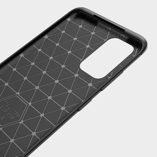Puzdro pre Samsung Galaxy S21 Ultra 5G G998, Techsuit, Karbón, Čierne
