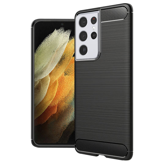 Puzdro pre Samsung Galaxy S21 Ultra 5G G998, Techsuit, CarbonFiber, Čierne