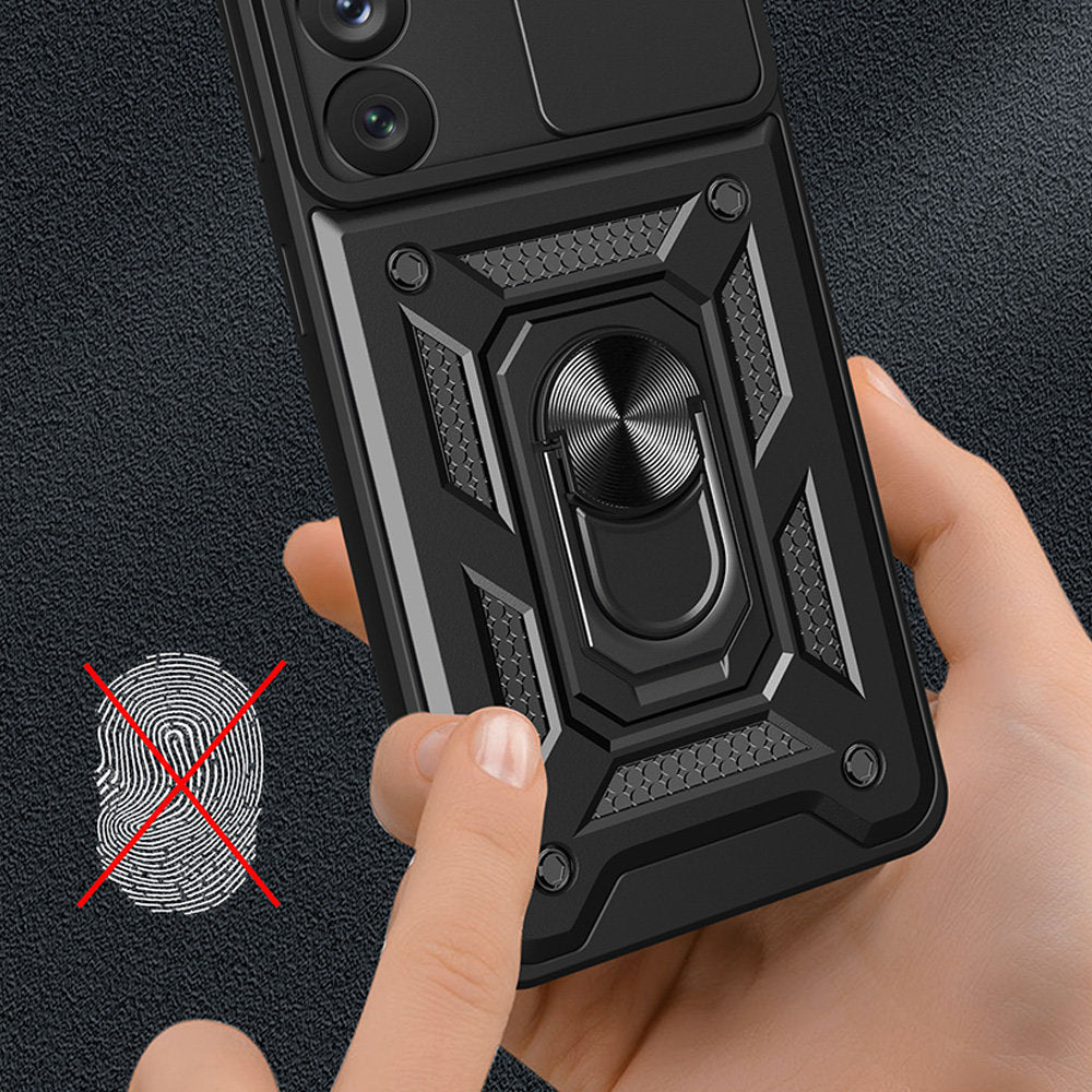 Puzdro pre Samsung Galaxy S22 5G S901, Techsuit, CamShield, Čierne