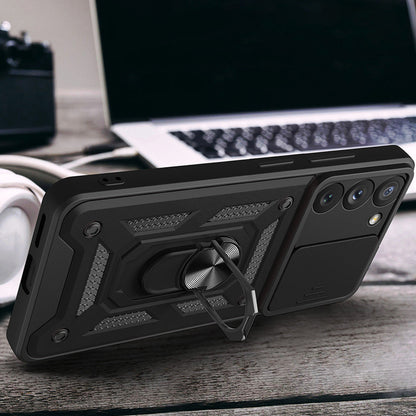 Puzdro pre Samsung Galaxy S22 5G S901, Techsuit, CamShield, Čierne
