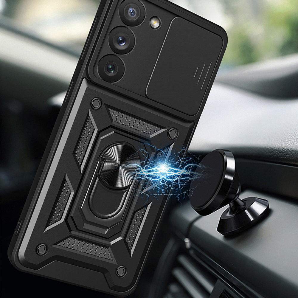 Puzdro pre Samsung Galaxy S22 5G S901, Techsuit, CamShield, Čierne