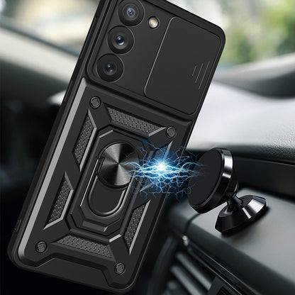Puzdro pre Samsung Galaxy S22 5G S901, Techsuit, CamShield, Čierne
