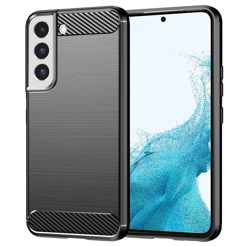 Puzdro pre Samsung Galaxy S22 5G S901, Techsuit, Karbón, Čierne