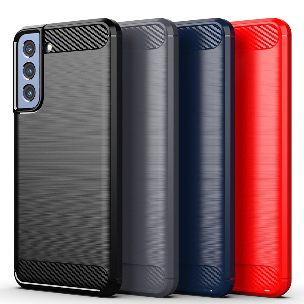 Puzdro pre Samsung Galaxy S22 5G S901, Techsuit, Karbón, Čierne