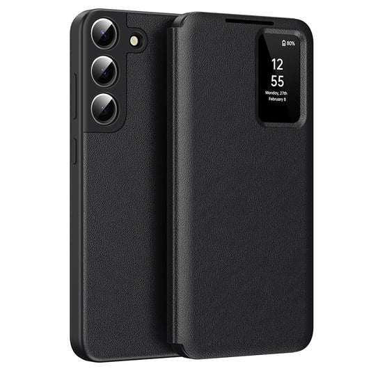 Puzdro pre Samsung Galaxy S22 5G S901, Techsuit, SmartView, Čierne