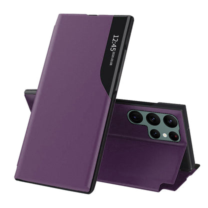 Puzdro pre Samsung Galaxy S22 Ultra 5G S908, Techsuit, eFold, fialové