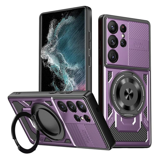 Puzdro pre Samsung Galaxy S22 Ultra 5G S908, Techsuit, RuggedCam, fialové
