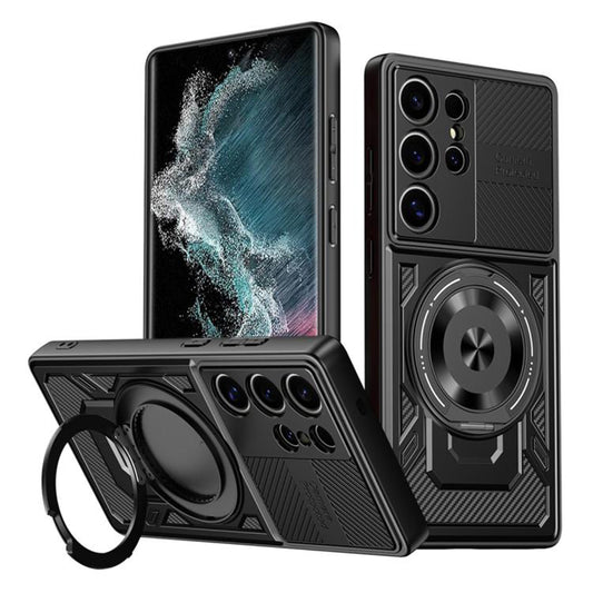 Puzdro pre Samsung Galaxy S22 Ultra 5G S908, Techsuit, RuggedCam, Čierne