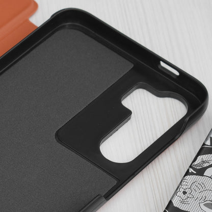 Puzdro pre Samsung Galaxy S23 FE S711, Techsuit, eFold, Oranžové