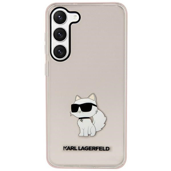 Puzdro pre Samsung Galaxy S23+ S916, Karl Lagerfeld, Ikonik Choupette, Ružová