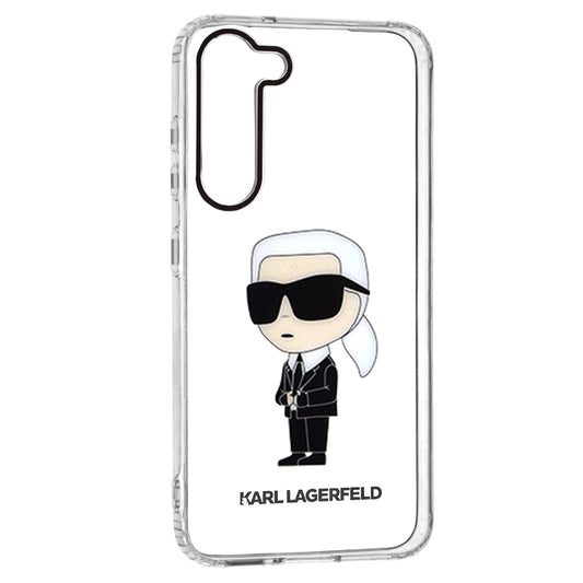 Puzdro pre Samsung Galaxy S23+ S916, Karl Lagerfeld, Ikonik Karl, Transparentné