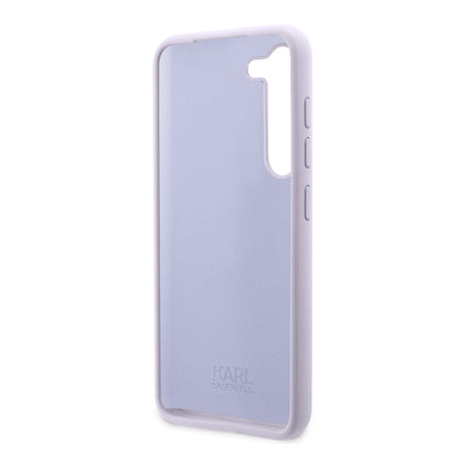 Puzdro pre Samsung Galaxy S23+ S916, Karl Lagerfeld, Silicone Ikonik Karl, Fialová