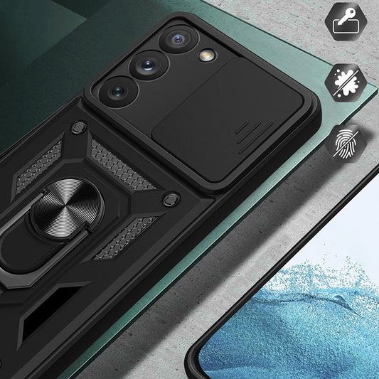 Puzdro pre Samsung Galaxy S23+ S916, Techsuit, CamShield, Čierne