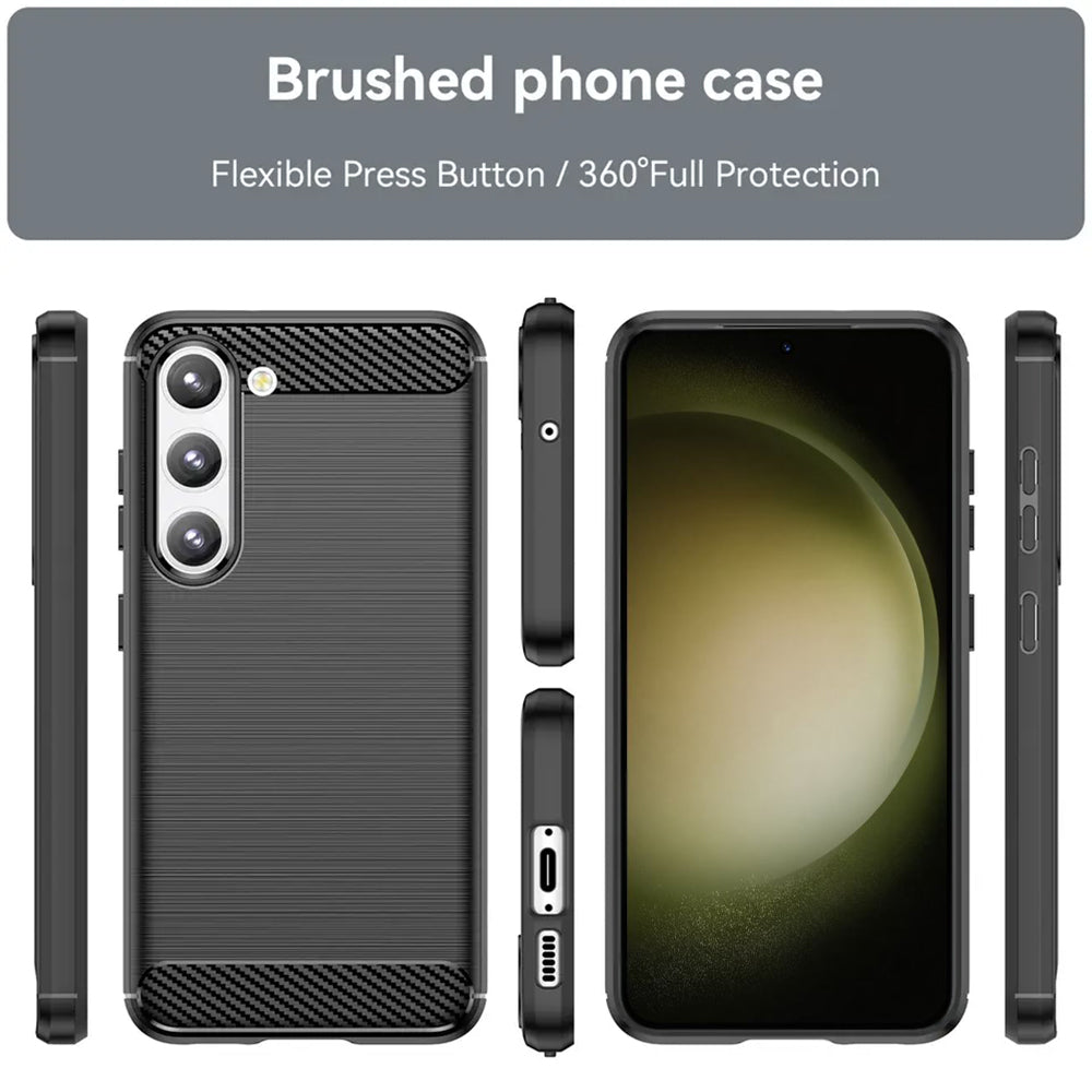 Puzdro pre Samsung Galaxy S23+ S916, Techsuit, Karbón, Čierne