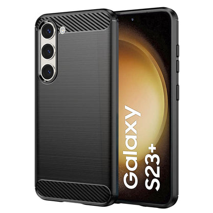 Puzdro pre Samsung Galaxy S23+ S916, Techsuit, Karbón, Čierne