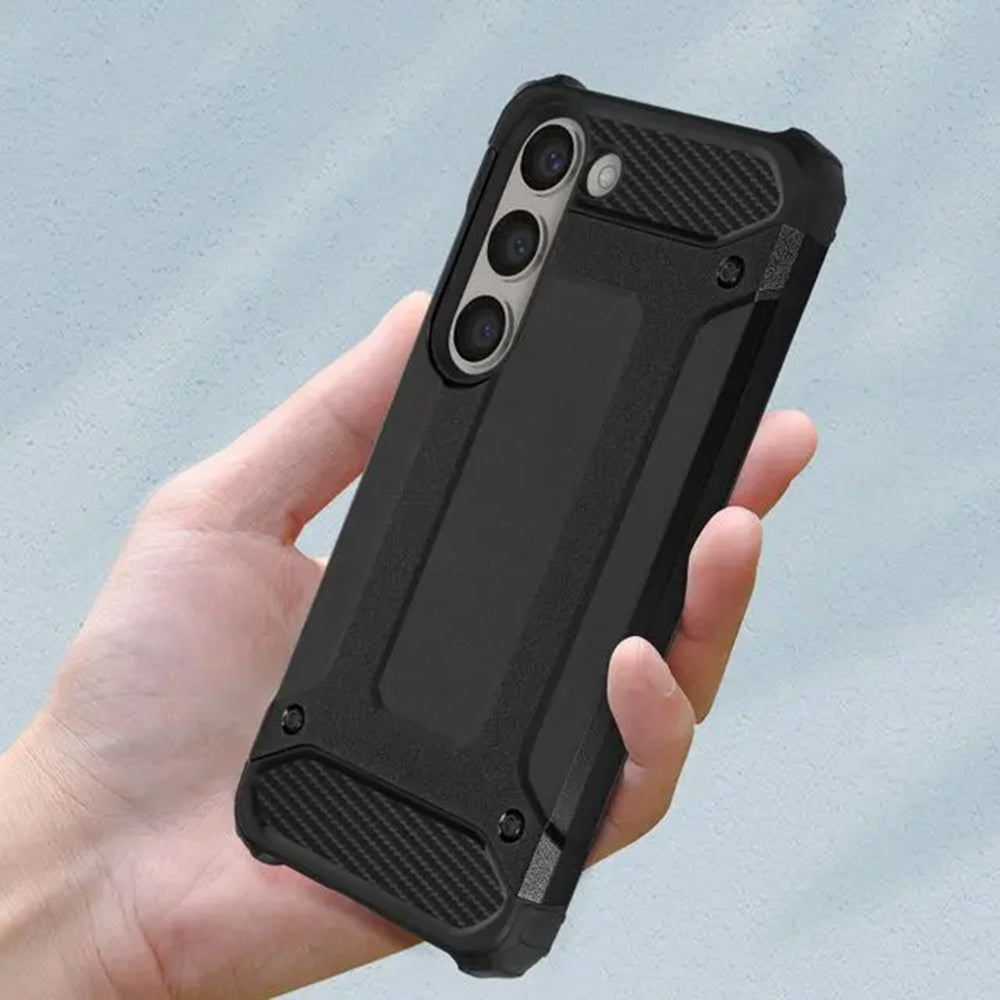 Puzdro pre Samsung Galaxy S23+ S916, Techsuit, Hybrid Armor, Čierne