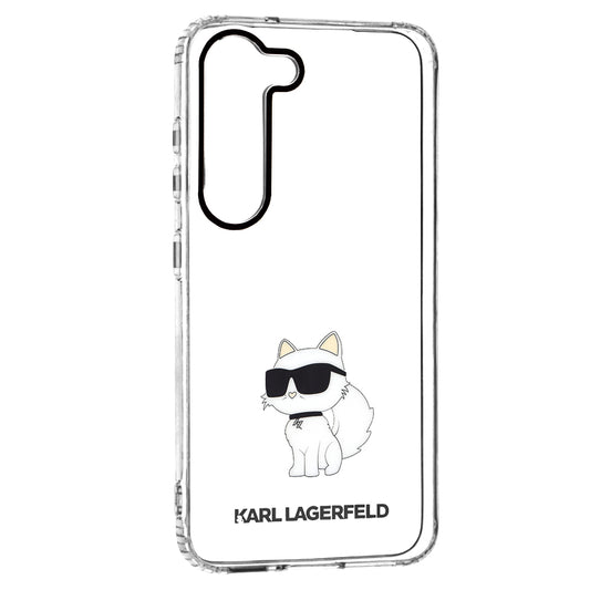 Puzdro pre Samsung Galaxy S23 S911, Karl Lagerfeld, Ikonik Choupette, Transparentné