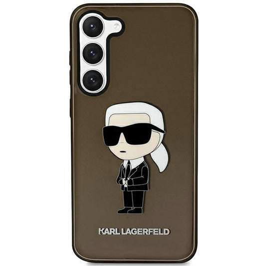 Puzdro pre Samsung Galaxy S23 S911, Karl Lagerfeld, Ikonik Karl, Čierne