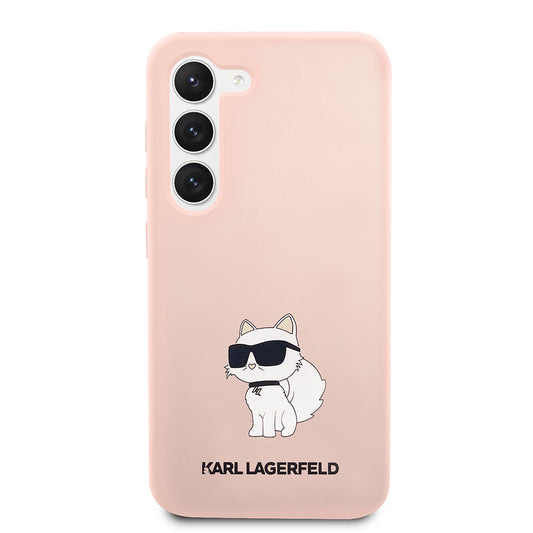 Puzdro pre Samsung Galaxy S23 S911, Karl Lagerfeld, Silicone Choupette, Ružová