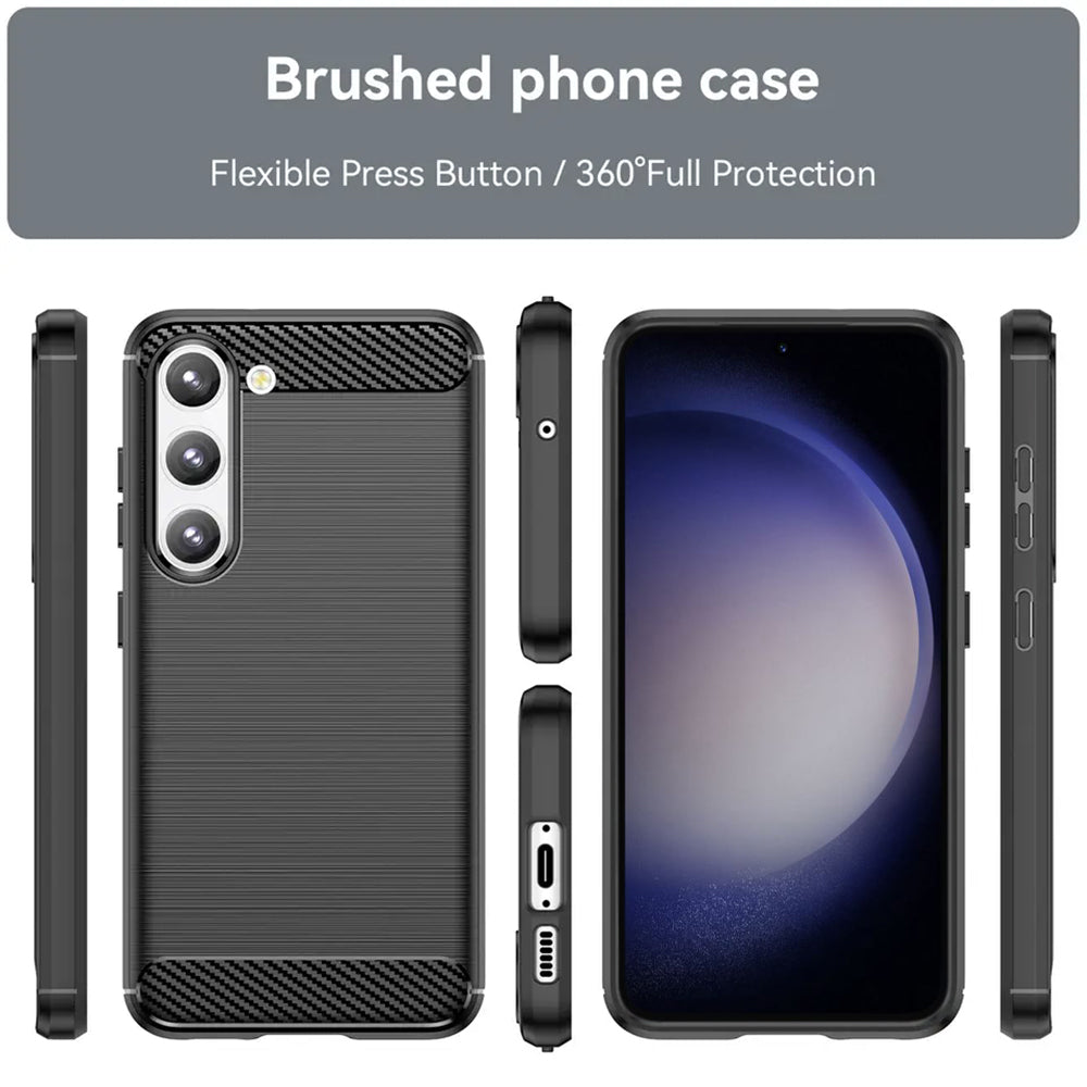 Puzdro pre Samsung Galaxy S23 S911, Techsuit, Karbón, Čierne