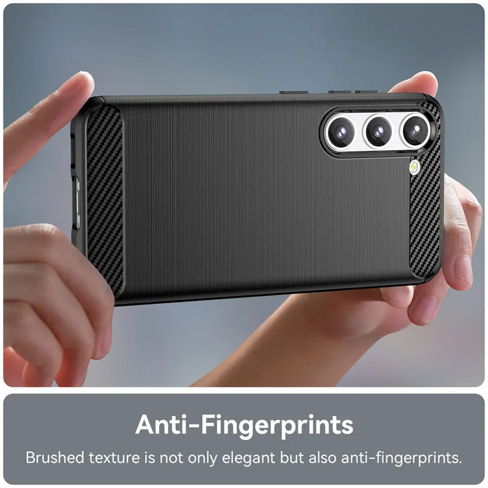 Puzdro pre Samsung Galaxy S23 S911, Techsuit, Karbón, Čierne