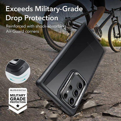 Puzdro pre Samsung Galaxy S23 Ultra S918, ESR, Shock Armor Kickstand, Čierne Transparentné