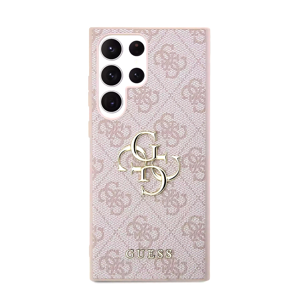 Puzdro pre Samsung Galaxy S23 Ultra S918, Guess, 4G Big Logo, Ružové.