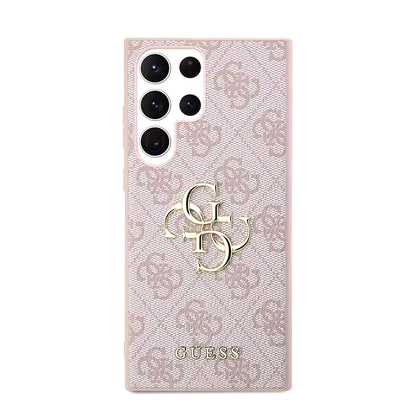 Puzdro pre Samsung Galaxy S23 Ultra S918, Guess, 4G Big Logo, Ružové.