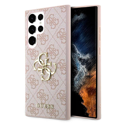 Puzdro pre Samsung Galaxy S23 Ultra S918, Guess, 4G Big Logo, Ružové.