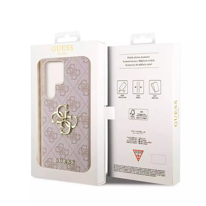 Puzdro pre Samsung Galaxy S23 Ultra S918, Guess, 4G Big Logo, Ružové.