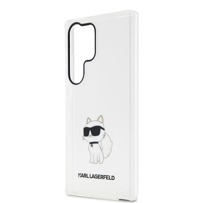 Puzdro pre Samsung Galaxy S23 Ultra S918, Karl Lagerfeld, Ikonik Choupette, Transparentné