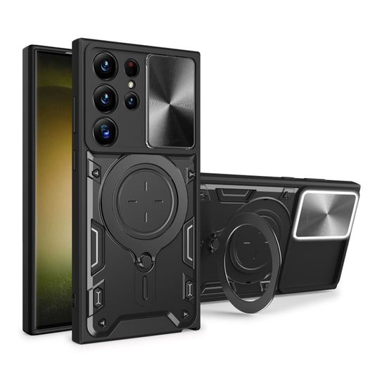 Puzdro pre Samsung Galaxy S23 Ultra S918, Techsuit, CamGuard Pro, Čierne