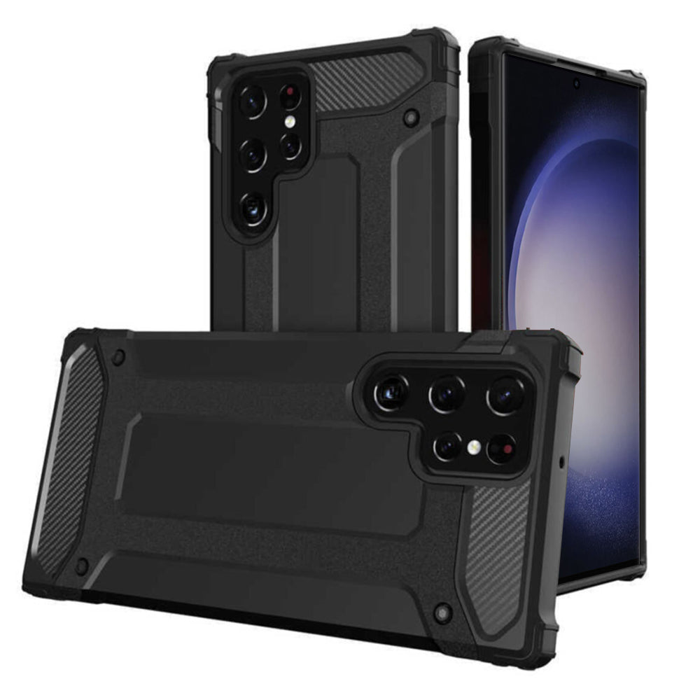 Puzdro pre Samsung Galaxy S23 Ultra S918, Techsuit, Hybrid Armor, Čierne