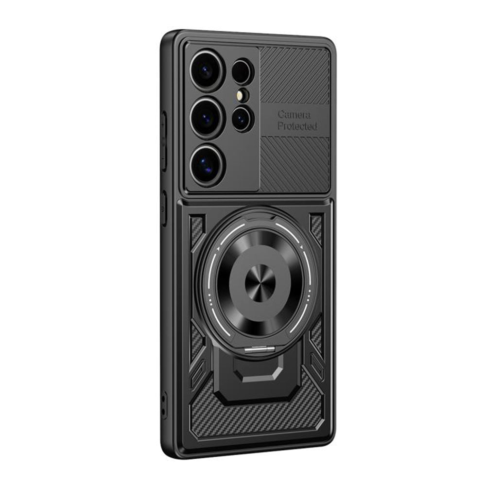 Puzdro pre Samsung Galaxy S23 Ultra S918, Techsuit, RuggedCam, Čierne