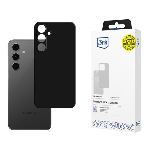 Puzdro pre Samsung Galaxy S24 FE S721, 3MK, Silikón, Čierne
