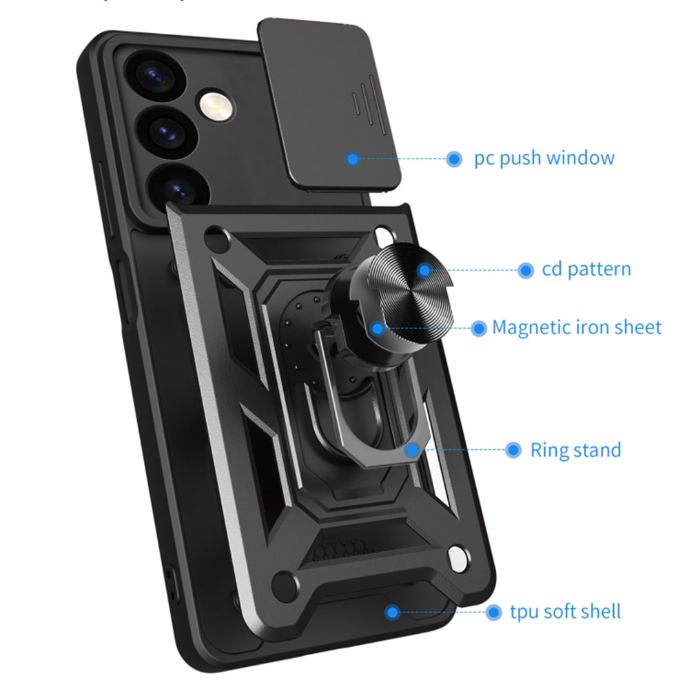 Puzdro pre Samsung Galaxy S24 FE S721, Techsuit, CamShield, Modrá