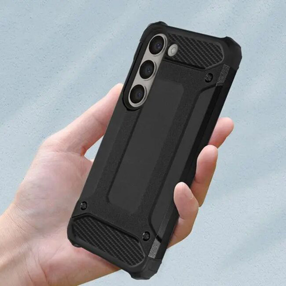 Puzdro pre Samsung Galaxy S24 FE S721, Techsuit, Hybrid Armor, Čierne