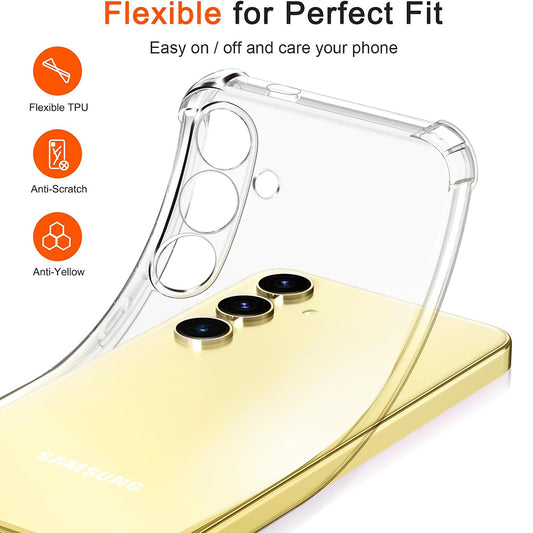 Puzdro pre Samsung Galaxy S24 FE S721, Techsuit, Odolné proti nárazom, Priehľadné